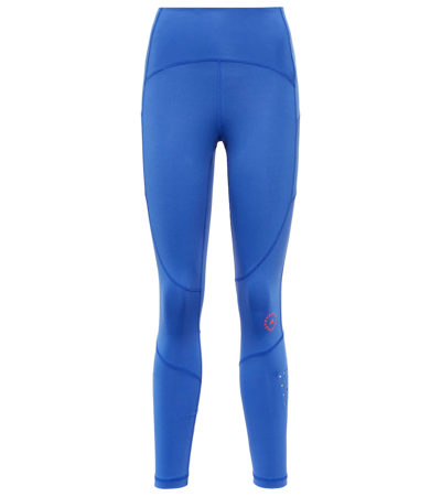 Shop Adidas By Stella Mccartney Truepurpose High-rise Leggings In Boblue