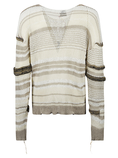 Vitelli Chaga Reverse Logo Stitch Sweater In Beige