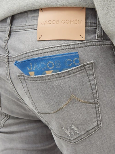 Jacob Cohen Nick Distressed Slim-leg Jeans In Grey | ModeSens
