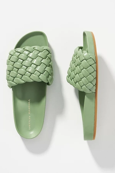 Shop Loeffler Randall Sonnie Slide Sandals In Green