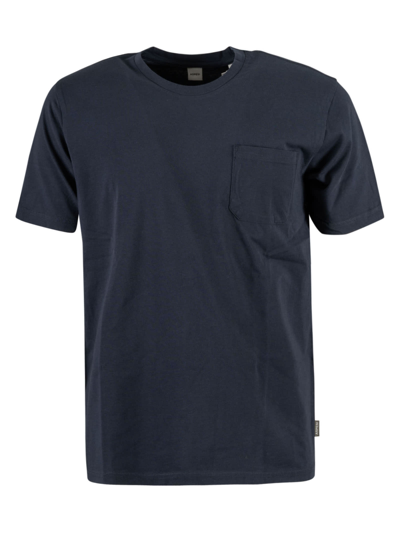 Shop Aspesi Regular Fit Patched Pocket T-shirt In Navy