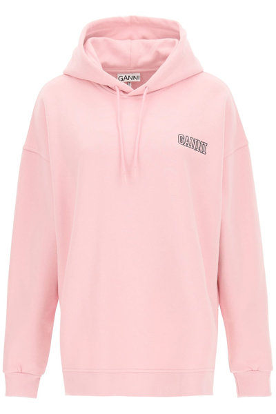 Shop Ganni Isoli Software Oversized Hoodie In Lilac