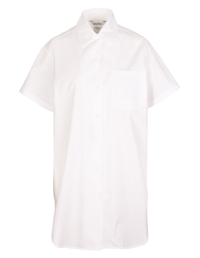 Shop Max Mara White Palau Dress In Bianco