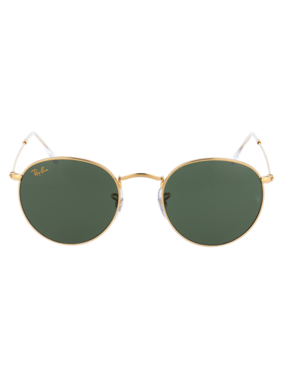 Shop Ray Ban Round Metal Sunglasses In 919631 Legend Gold