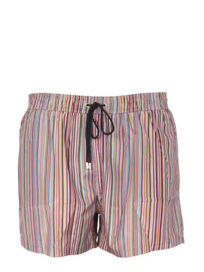 Shop Paul Smith Multicolor Stripes Swimsuit