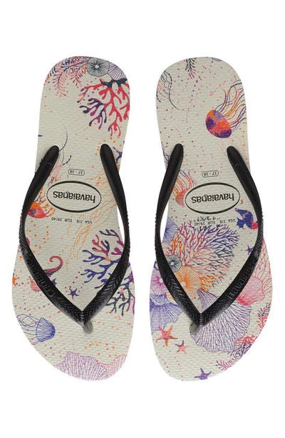 Shop Havaianas Slim Seabed Flip Flop Sandal In Sand Grey