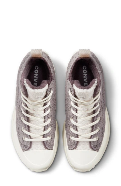 Shop Converse Chuck Taylor® All Star® Faux Shearling Run Star Hike Platform Sneaker In Mauve/ Egret/ Violet