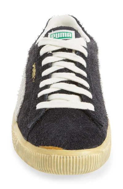 Shop Puma Suede Vtg Sneaker In Black/ White/ Mellow Yellow