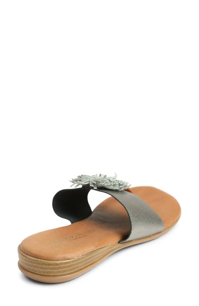 Andre Assous Women's Novalee Featherweights Leather Fringe Demi Wedge Sandals In Pewter
