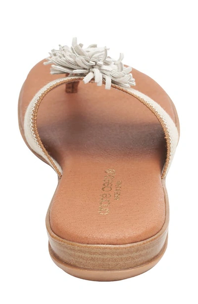 Andre Assous Women's Novalee Featherweights Leather Fringe Demi Wedge Sandals In Beige Linen
