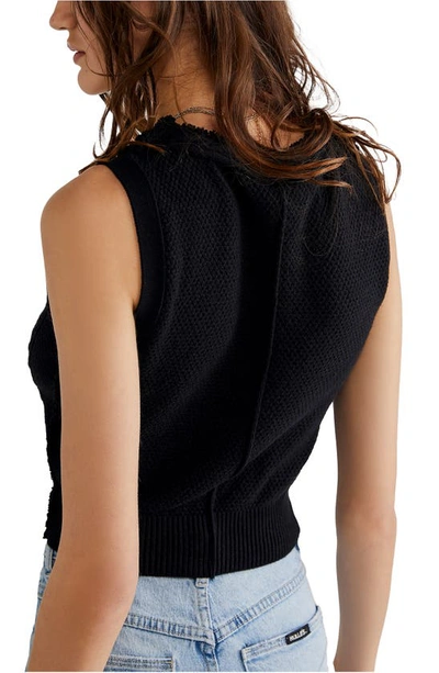 Shop Free People Denson Cable Knit Vest In Black