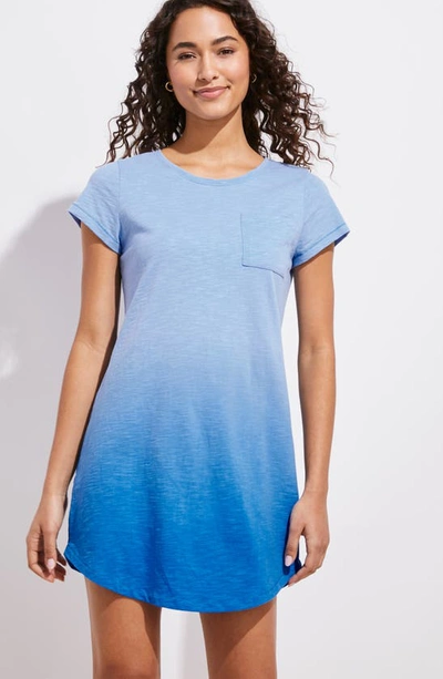 Shop Vineyard Vines Surftee Cotton T-shirt Dress In Newport Blue