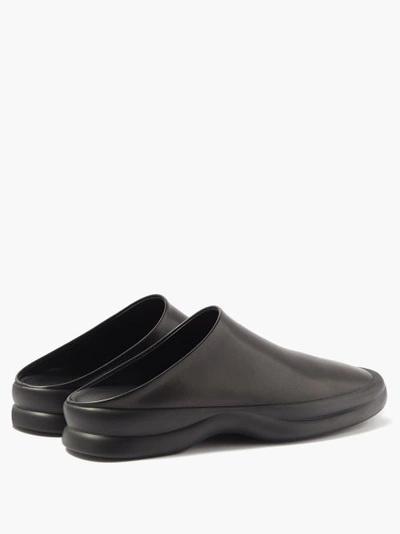 The Row Town Backless Leather Clogs In Black | ModeSens