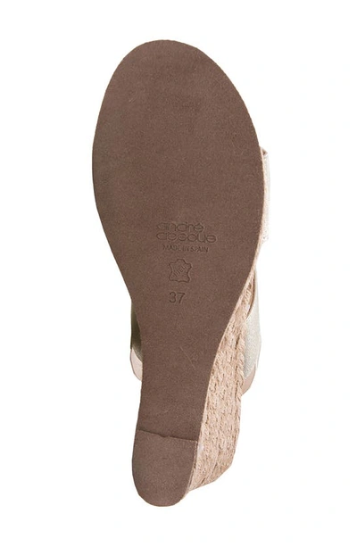 Shop Andre Assous Allison Espadrille Wedge Sandal In Platino