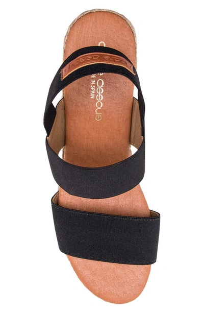 Shop Andre Assous André Assous Allison Espadrille Wedge Sandal In Black