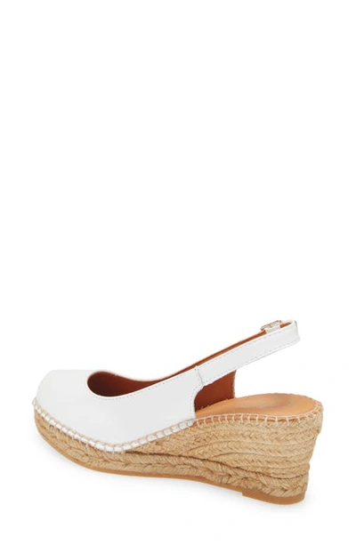 Toni Pons Croacia Espadrille Wedge In White Leather