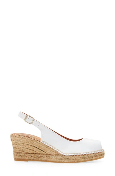 Shop Toni Pons Croacia Espadrille Wedge In White Leather