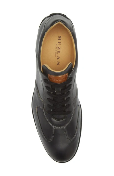 Shop Mezlan City Leather Sneaker In Black