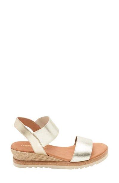 Andre Assous Neveah Espadrille Sandal In Platino