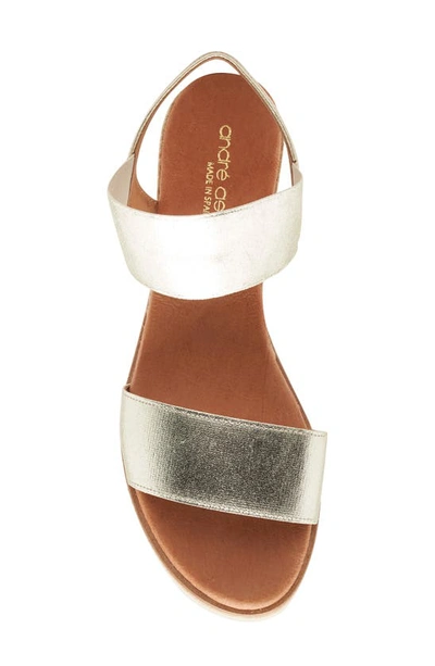 Shop Andre Assous Neveah Espadrille Sandal In Platino