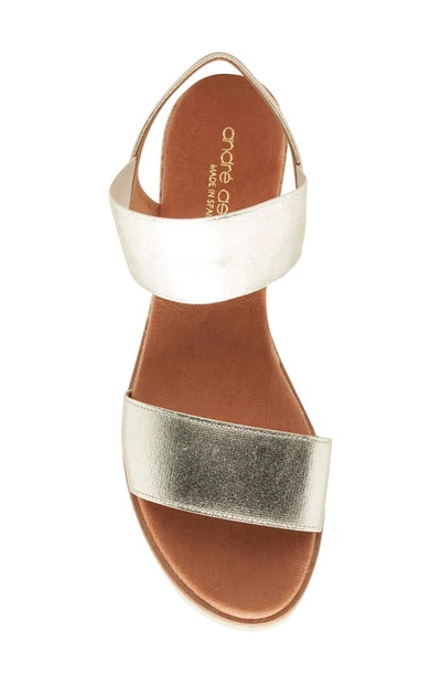 Andre Assous Neveah Espadrille Sandal In Platino