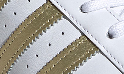 Shop Adidas Originals Superstar Sneaker In White/ Gold Met/ White