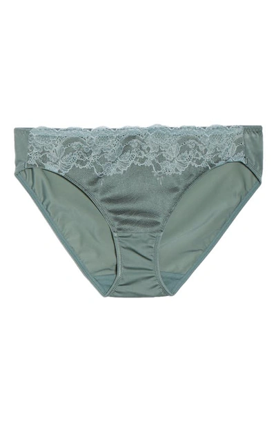 Shop Wacoal 'lace Affair' Bikini In Balsam Green/ Slate