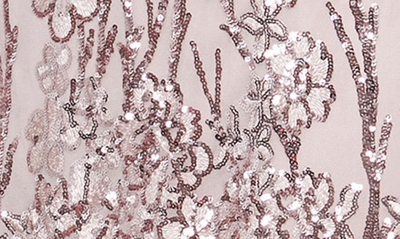 Alex Evenings Slit Sleeve Sequin Cocktail Dress In Blush