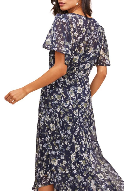 Shop Astr Floral Print Dress In Blue Green Floral