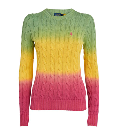 Shop Polo Ralph Lauren Cable-knit Polo Pony Sweater In Multi