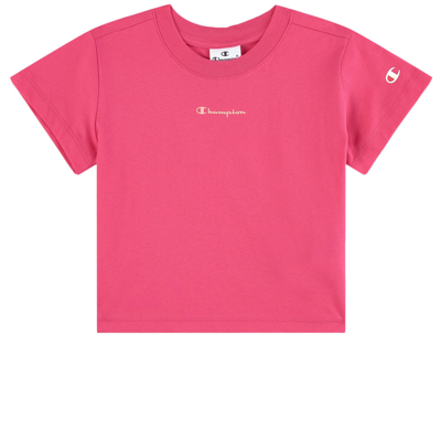 Champion Kids' Logo T-shirt Pink | ModeSens