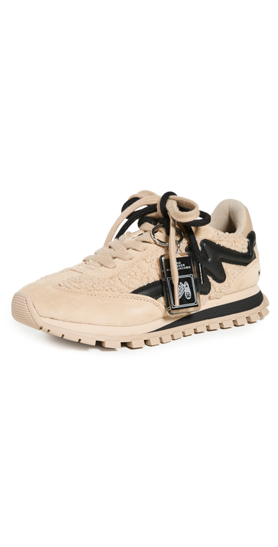 Shop Marc Jacobs The Teddy Jogger Sneakers Beige