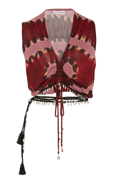 Shop Altuzarra Women's Jofur Shibori-print Jersey Cropped Top