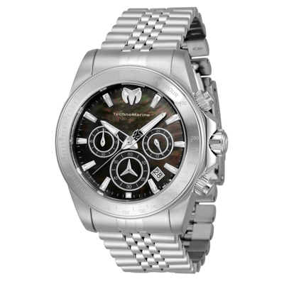 Shop Technomarine Manta Ray Chronograph Quartz Mens Watch Tm-220040 In Mother Of Pearl,silver Tone