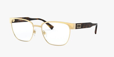 Shop Versace Transparent Square Mens Eyeglasses 0ve1264 1460 54 In Gold Tone
