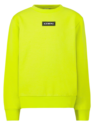 Shop Iceberg Kids Sweatshirt For Boys In Neon