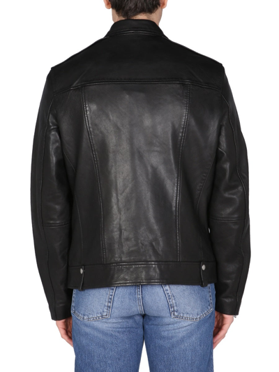 Shop Allsaints "milo" Biker Jacket In Black