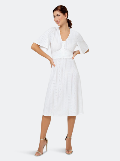Shop Leota Aaliyah Dress In White