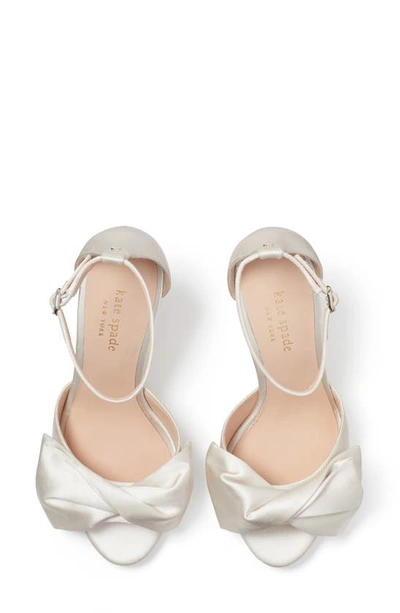 Shop Kate Spade Bow Ankle Strap Sandal In Ivory