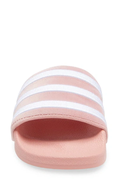 Shop Adidas Originals Adilette Slide Sandal In Wonder Mauve/white/mauve