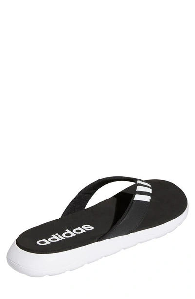 Shop Adidas Originals Comfort Flip Flop In Black/ White