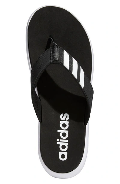 Shop Adidas Originals Comfort Flip Flop In Black/ White