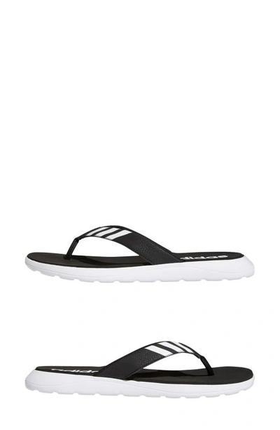 Shop Adidas Originals Comfort Flip Flop In Black/ White