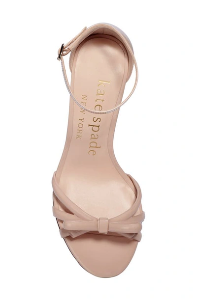 Shop Kate Spade Flamenco Ankle Strap Sandal In Peach Shake Patent Leather
