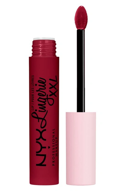 Shop Nyx Cosmetics Cosmetics Lip Lingerie Xxl Matte Liquid Lipstick In Sizzlin