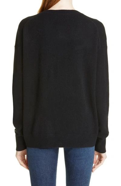 Shop Nordstrom Signature Cashmere V-neck Sweater In Black