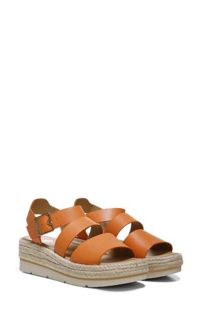 Shop Dr. Scholl's Once Twice Espadrille Sandal In Coral Gold