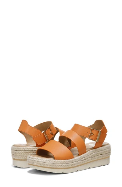 Shop Dr. Scholl's Once Twice Espadrille Sandal In Coral Gold