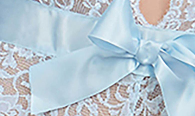 Dreamgirl Women's Lace Lingerie Teddy With Halter Neckline In Light Blue