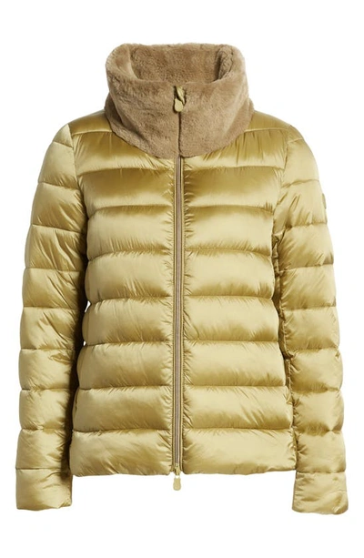 Shop Save The Duck Mei Puffer Jacket In Willow Green